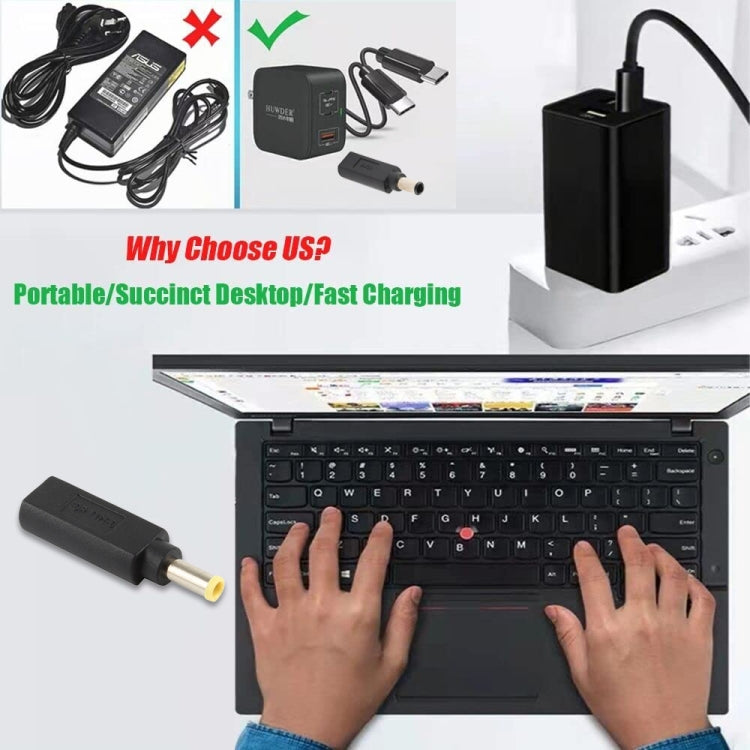 USB-C / Type-C Female to 5.0 x 1.0mm Male Plug Adapter Connector for Samsung Notebook by buy2fix