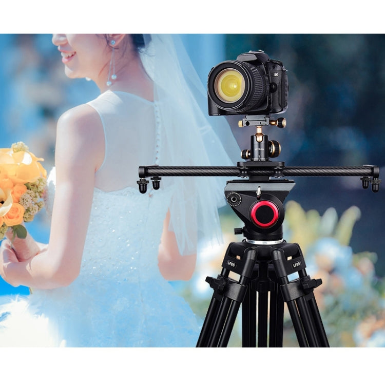 YELANGU L40T 40cm Carbon Fiber Slide Rail Track for SLR Cameras / Video Cameras (Black) by YELANGU