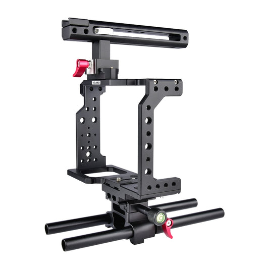 YELANGU C8 YLG0910 Handle Video Camera Cage Stabilizer(Black) by YELANGU