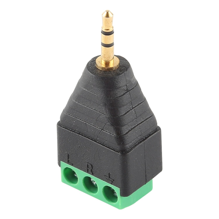 2.5mm Male Plug 3 Pole 3 Pin Terminal Block Stereo Audio Connector by buy2fix