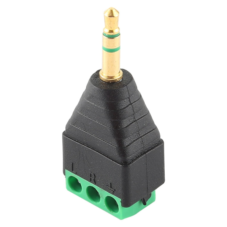 3.5mm Male Plug 3 Pole 3 Pin Terminal Block Stereo Audio Connector by buy2fix