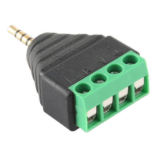 2.5mm Male Plug 4 Pole 4 Pin Terminal Block Stereo Audio Connector by buy2fix