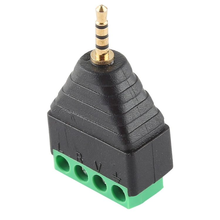 2.5mm Male Plug 4 Pole 4 Pin Terminal Block Stereo Audio Connector by buy2fix