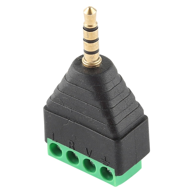 3.5mm Male Plug 4 Pole 4 Pin Terminal Block Stereo Audio Connector by buy2fix