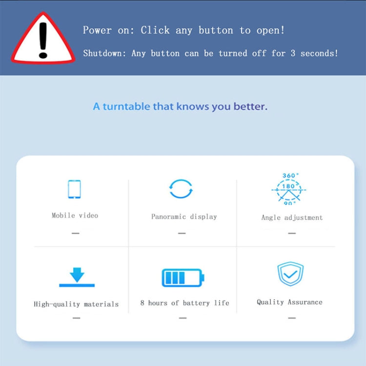 13.8cm USB Charging Smart 360 Degree Rotating Turntable Display Stand Video Shooting Props Turntable for Photography, Load 3kg(White) by buy2fix