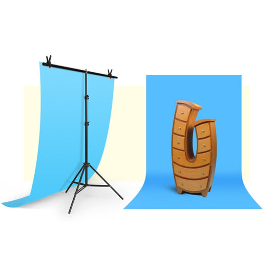 150x200cm T-Shape Photo Studio Background Support Stand Backdrop Crossbar Bracket Kit with Clips, No Backdrop by buy2fix