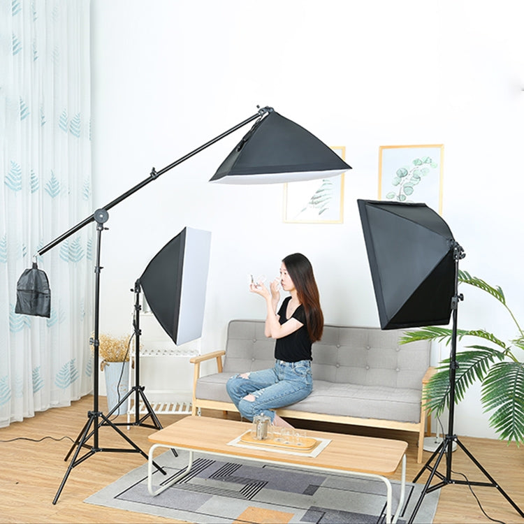 50x70cm Single Light Softbox + 2m Photography Lighting Tripod Mount Stand + Arm Jib Crossbar Bracket Studio Flash Light Set by buy2fix