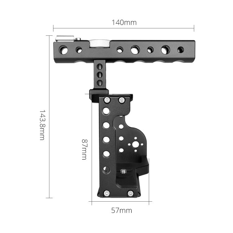 YELANGU C17 YLG0913A Video Camera Cage Stabilizer with Handle for Sony A6600 (Black) by YELANGU