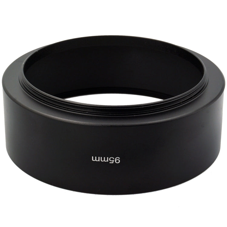95mm Thread Type Straight Tube Full Metal Lens Hood Shade for Medium Telephoto Lens by buy2fix