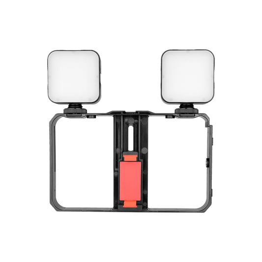 YELANGU PC201 YLG1801A Vlogging Live Broadcast LED Selfie Light Smartphone Video Rig Handle Stabilizer Plastic Bracket Kits by YELANGU