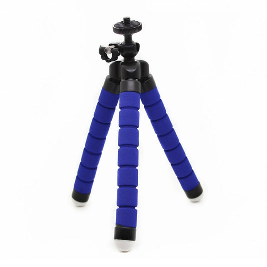 Mini Octopus Flexible Foam Tripod Holder with Phone Clamp & Remote Control (Blue) by buy2fix