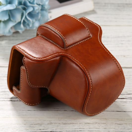 PU Leather Camera Full Body Case Bag with Strap for FUJIFILM X-T200 (15-45mm Lens)(Brown) by buy2fix