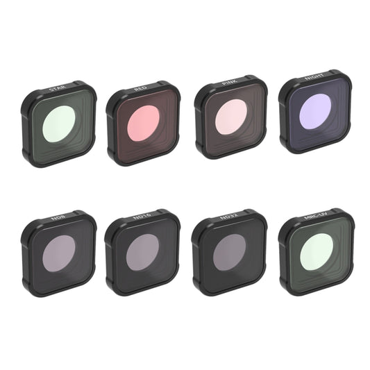 JSR KB Series STAR+MCUV+NIGHT+Diving Red+Diving Pink+ND8+ND16+ND32 Lens Filter for GoPro HERO13 Black /12 Black /11 Black /10 Black /9 Black by JSR