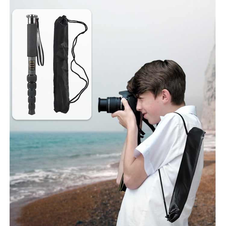 BEXIN P306C Portable Travel Outdoor DSLR Camera Carbon Fiber Monopod Holder (Black) by BEXIN