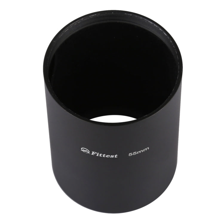 FITTEST 55mm Thread Type Straight Tube Full Metal Lens Hood Shade for Medium Telephoto Lens by FITTEST