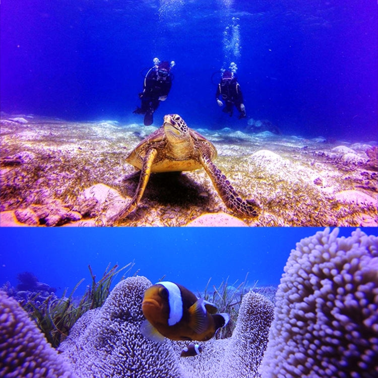 For GoPro HERO5 30m Waterproof PC & ABS Housing Protective Case + Camera Lens Red Quadrate Filter with Buckle Basic Mount & Long Screw & Anti-lost Hand Strap by buy2fix