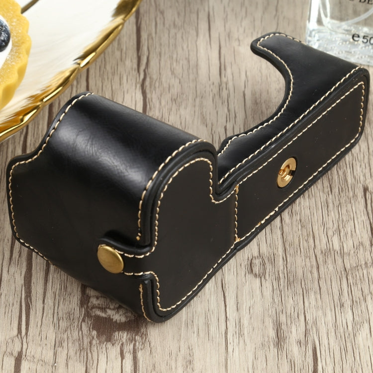 1/4 inch Thread PU Leather Camera Half Case Base for FUJIFILM X-S10 (Black) by buy2fix