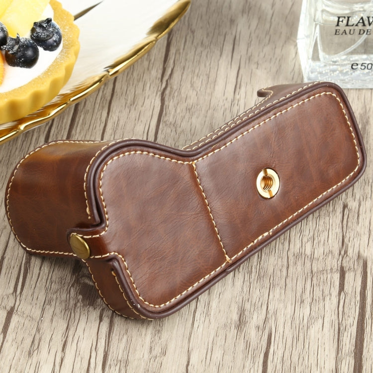 1/4 inch Thread PU Leather Camera Half Case Base for Canon EOS 77D / 800D(Coffee) by buy2fix