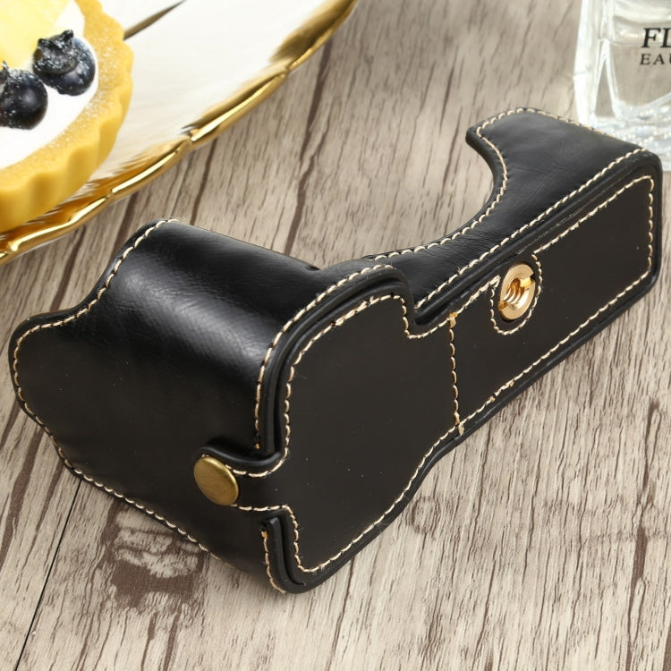 1/4 inch Thread PU Leather Camera Half Case Base for Sony ILCE-7C/A7C (Black) by buy2fix