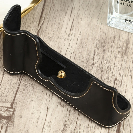 1/4 inch Thread PU Leather Camera Half Case Base for FUJIFILM XT200 (Black) by buy2fix