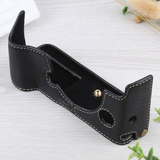 1/4 inch Thread Litchi Texture PU Leather Camera Half Case Base for FUJIFILM X-T4 (Black) by buy2fix