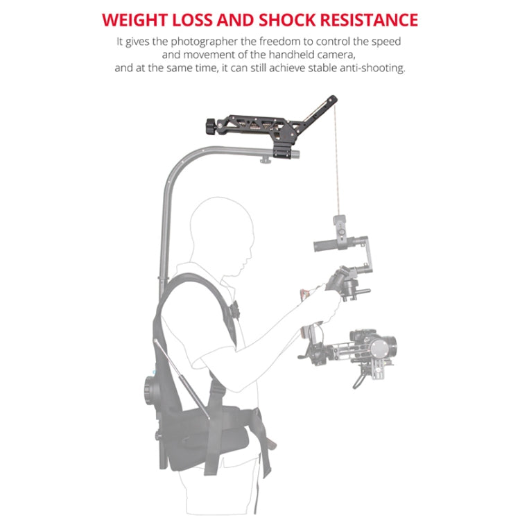 YELANGU BF01 Shock-absorbing Crested Damping Arm, Load: 3-15kg(Black) by YELANGU