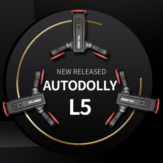 YELANGU L5 Electric Track Slider 3-Wheel Rolling Dolly Car, Load: 3kg(Black) by YELANGU