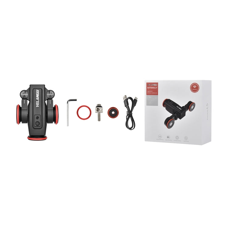 YELANGU L5 Electric Track Slider 3-Wheel Rolling Dolly Car, Load: 3kg(Black) by YELANGU