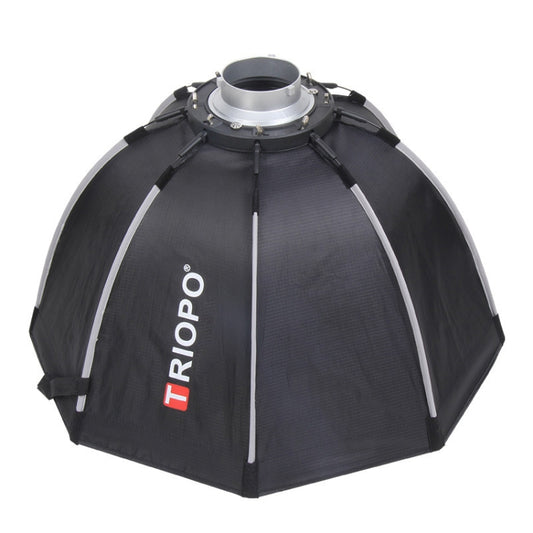 TRIOPO K2-65 65cm Speedlite Flash Octagon Parabolic Softbox Bowens Mount Diffuser (Black) by TRIOPO