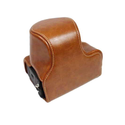 Full Body Camera PU Leather Case Bag for Sony LCE-7C / Alpha 7C / A7C 28-60mm / 40.5mm Lens(Brown) by buy2fix