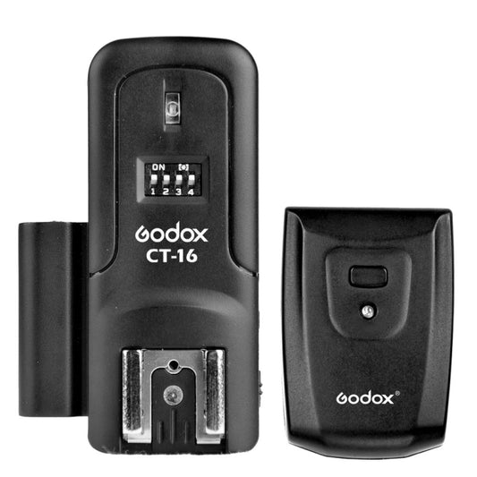Godox CT-16 Flash Trigger Transmitter + Receiver Set (Black) by Godox