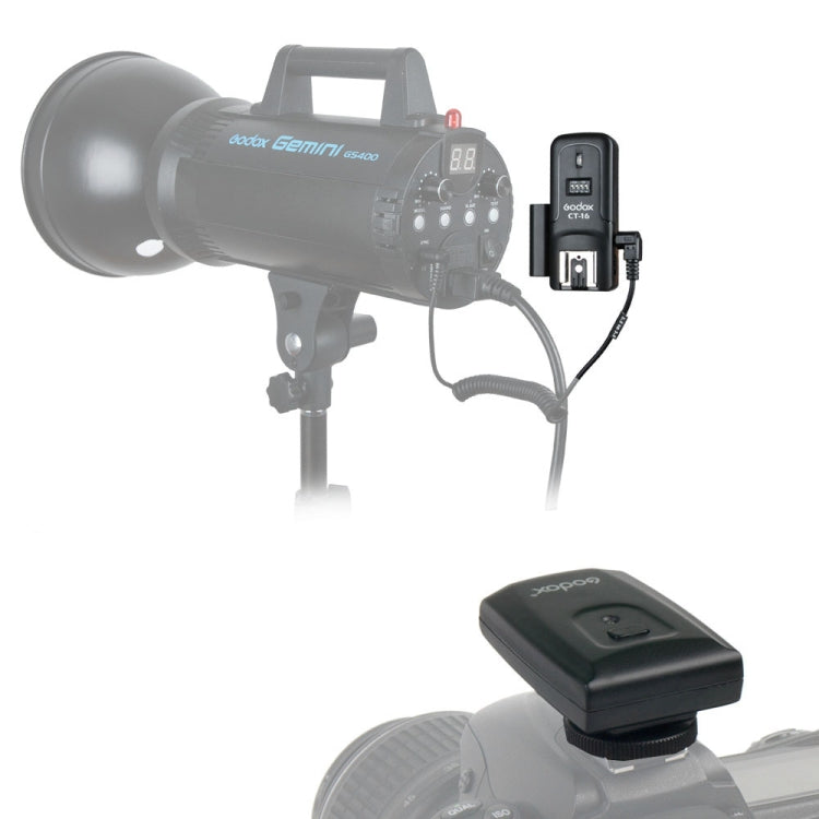 Godox CT-16 Flash Trigger Transmitter + Receiver Set (Black) by Godox