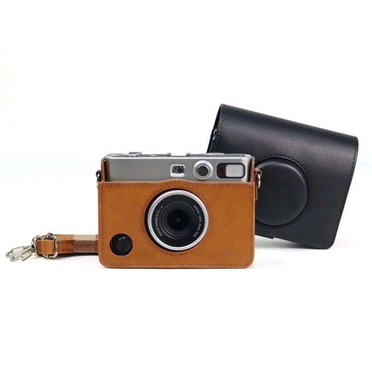 Retro Full Body Camera PU Leather Case Bag with Strap for FUJIFILM instax mini Evo(Brown) by buy2fix