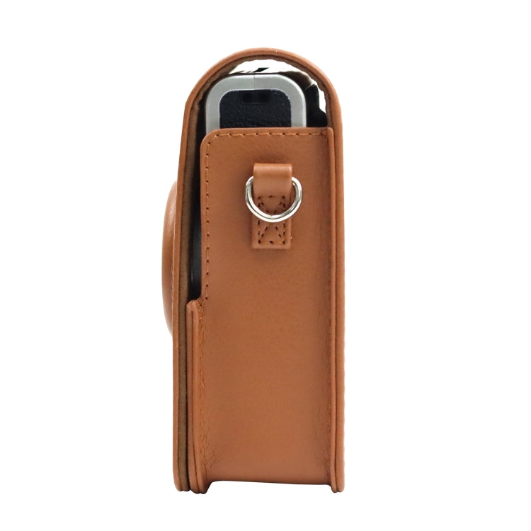 Vertical Full Body Camera PU Leather Case Bag with Strap for FUJIFILM instax mini Evo (Brown) by buy2fix