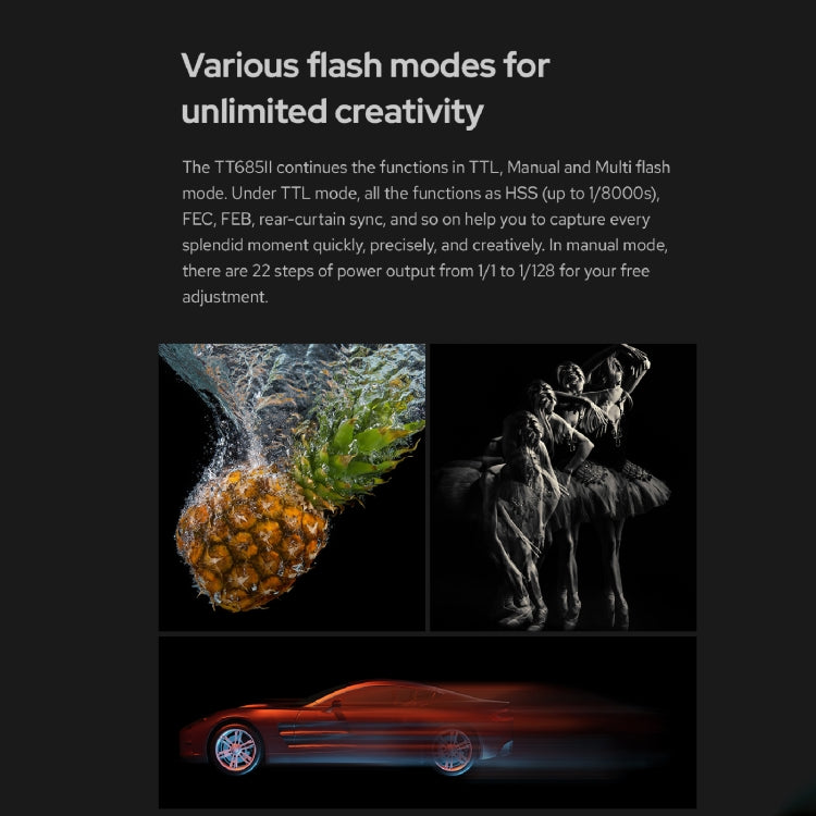 Godox TT685II-C 2.4GHz Wireless TTL HSS 1/8000s Flash Speedlite for Canon (Black) by Godox