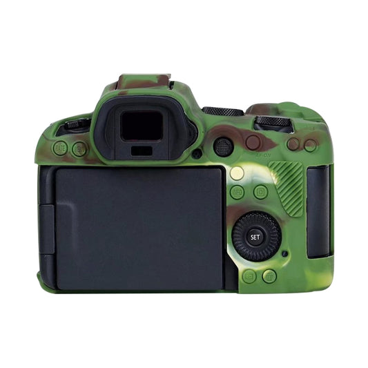 For Canon EOS R6 Litchi Texure Soft Silicone Case(Camouflage) by buy2fix