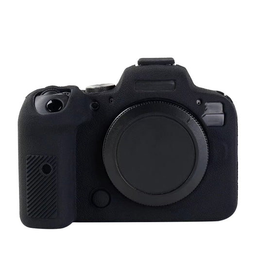 For Canon EOS R6 Litchi Texure Soft Silicone Case(Black) by buy2fix