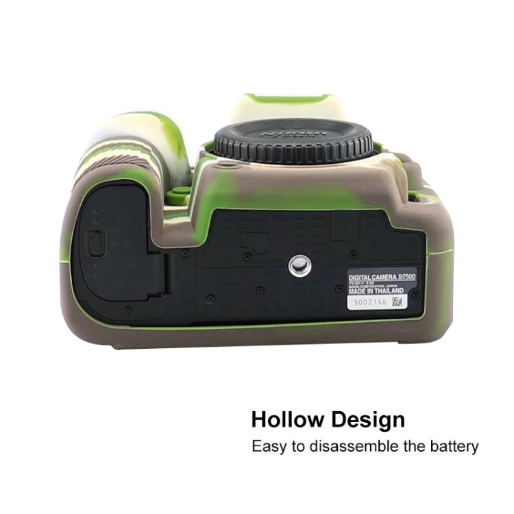 Soft Silicone Protective Case for Nikon D7500 (Camouflage) by buy2fix