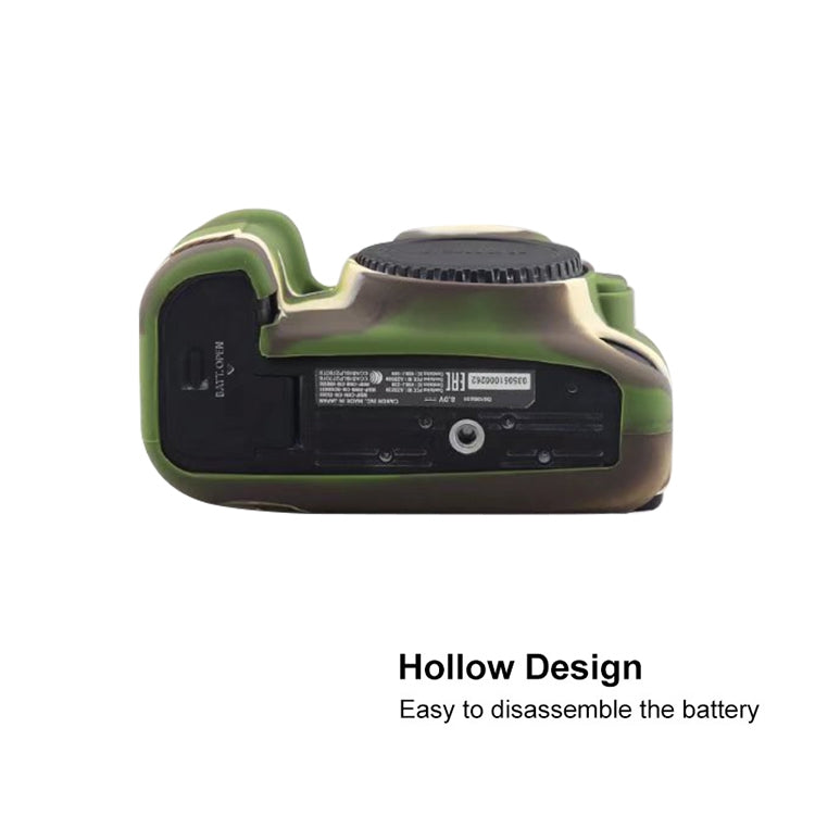 For Canon EOS 6D Mark II Soft Silicone Protective Case (Camouflage) by buy2fix