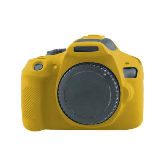 Soft Silicone Protective Case for Canon EOS 2000D (Yellow) by buy2fix
