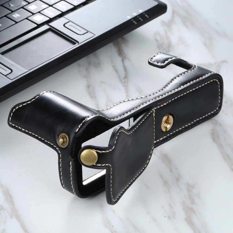 1/4 inch Thread PU Leather Camera Half Case Base for FUJIFILM X-T3/X-T2(Black) by buy2fix