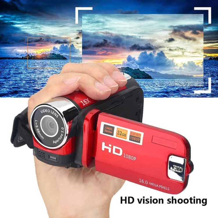 16X Digital Zoom HD 16 Million Pixel Home Travel DV Camera, EU Plug(Red) by buy2fix