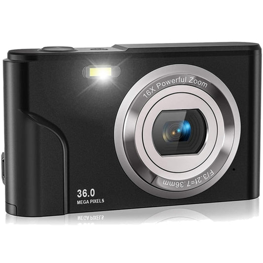 DC311 2.4 inch 36MP 16X Zoom 2.7K Full HD Digital Camera Children Card Camera, AU Plug (Black) by buy2fix
