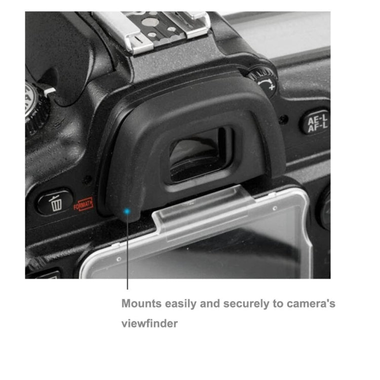 EC-21 Eyepiece Eyecup for Nikon D7000 / D750 / D610 / D600 / D300 / D200 / D80 / D90 (Black) by buy2fix