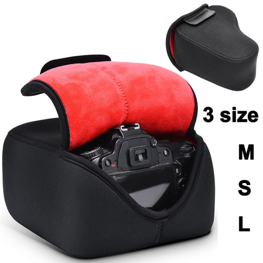 CADeN H6 Shockproof Waterproof Camera Liner Neoprene Bag Case, Size: 17 x 10.5 x 22cm (Black Red) by CADeN