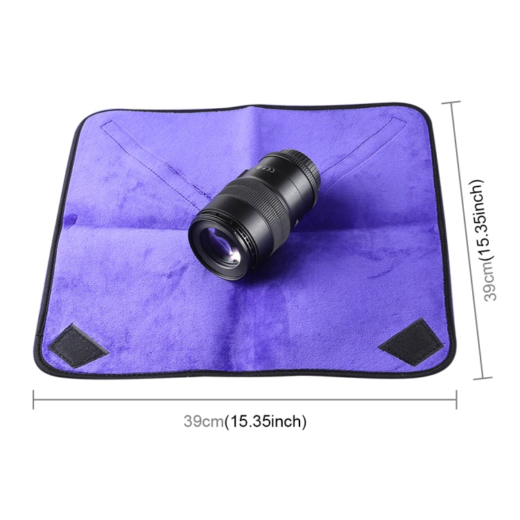 Hundred-folding Cloth Photography Camera SLR Liner Lens Bag Thickening Wrapped Cloth Plus Velvet, Size: 40x40cm (Purple) by buy2fix