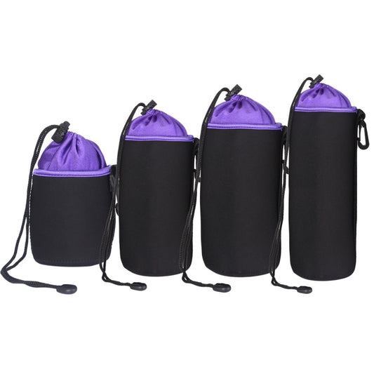 4 in 1 SLR Camera Lens Bag Micro Single Lens Bag Lens Inner Bile Bag Waterproof Protective Case Plus Velvet Thickening (Purple) by buy2fix