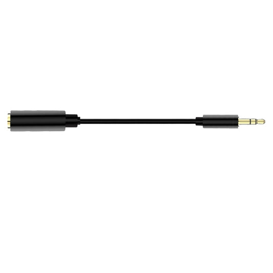 5 PCS 13cm Metal 3.5mm Audio 4 Pole Female to 3 Pole Male Microphone Adapter Cable(Black) by buy2fix