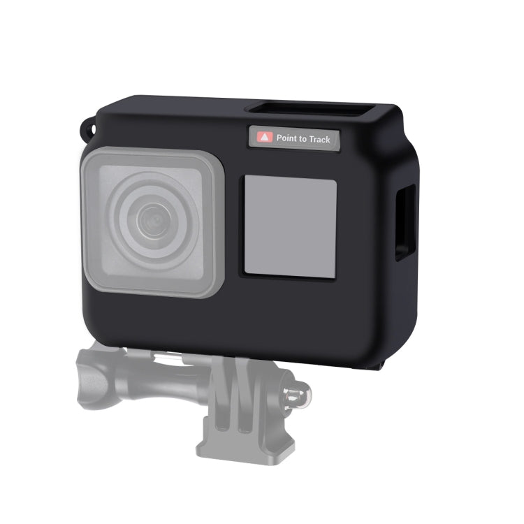 For Insta360 One R 4K with Frame Shockproof Silicone Protective Case with Lens Cap Cover(Black) by buy2fix