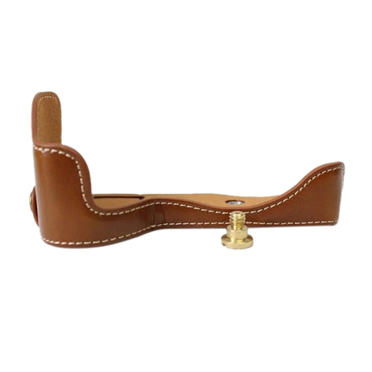 1/4 inch Thread PU Leather Camera Half Case Base for Sony ILCE-A6500 / A6500 (Brown) by buy2fix